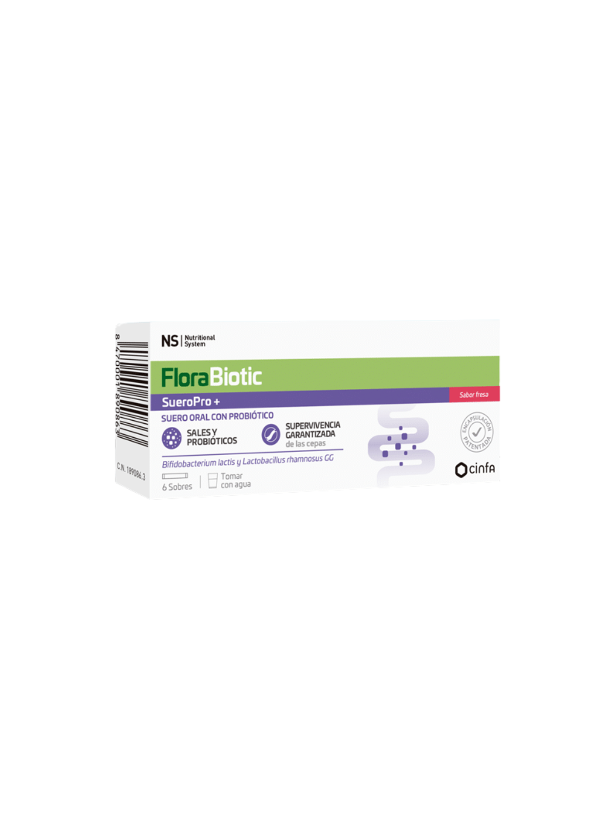 NS florabiotic sueropro+ 6 sobres 4,250g sabor fresa