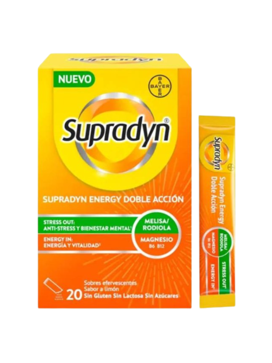 Supradyn energy doble acción 20 sobres efervescentes
