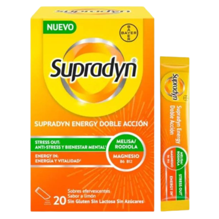 Supradyn energy doble acción 20 sobres efervescentes