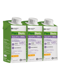 NS florabiotic sueropro+ oral 3 envases 200ml sabor naranja