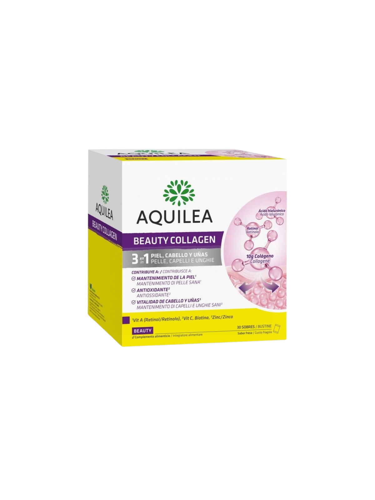 Aquilea total beauty 30 sobres 11,5g sabor fresa