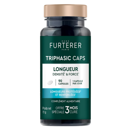 Rene Furterer triphasic 90 caps largos densidad y fuerza