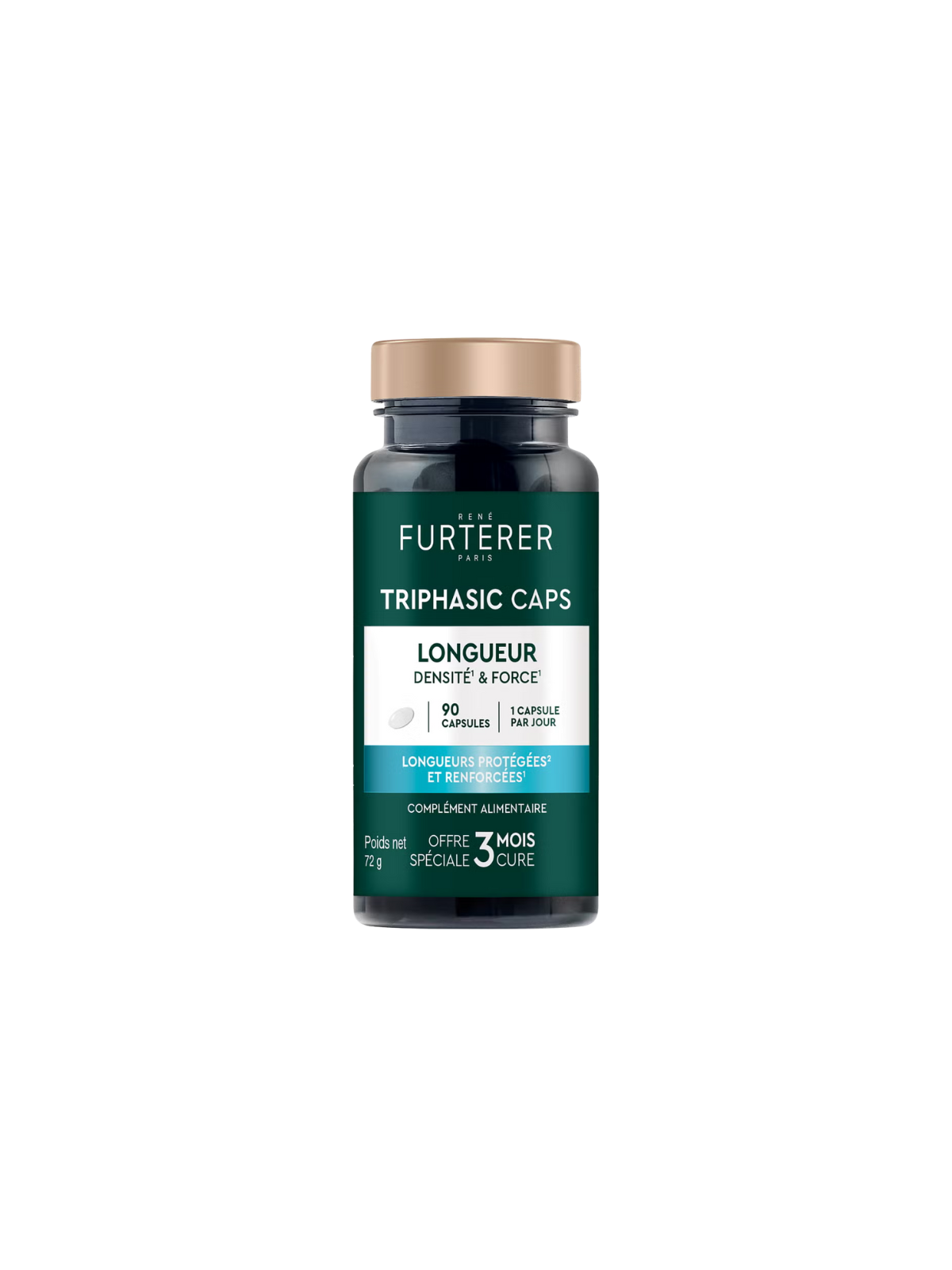 Rene Furterer triphasic 90 caps largos densidad y fuerza