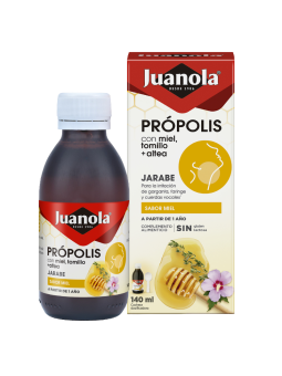 Juanola propolis jarabe con miel, tomillo + altea 140ml sabor miel