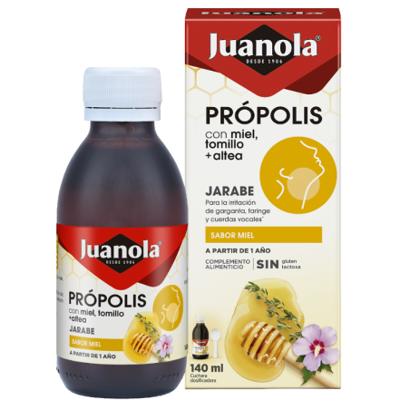 Juanola propolis jarabe con miel, tomillo + altea 140ml sabor miel