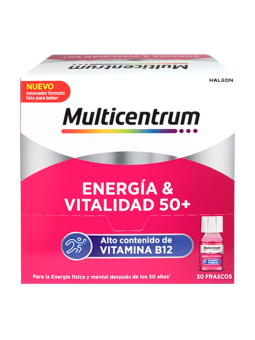 Multicentrum energia & vitalidad 50+ 30 frascos 7ml sabor frambuesa