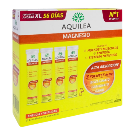Aquilea magnesio 375 mg 56 comp. efervescentes sabor limón formato XL