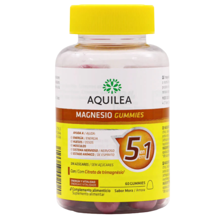 Aquilea magnesio gummies 60 gominolas sabor mora