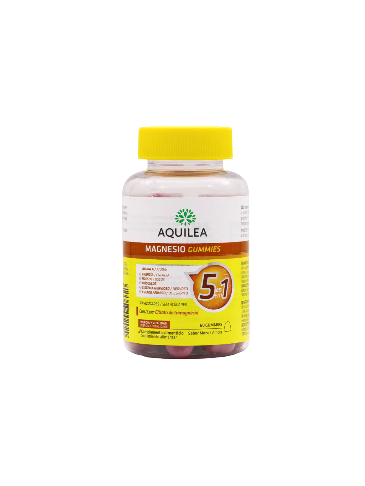 Aquilea magnesio gummies 60 gominolas sabor mora