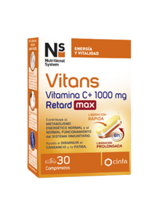 NS vitans vitamina c + 1000 mg retard max 30 comprimidos