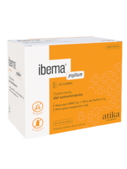 Ibema psyllium polvo para solución oral 20 sobres 9g