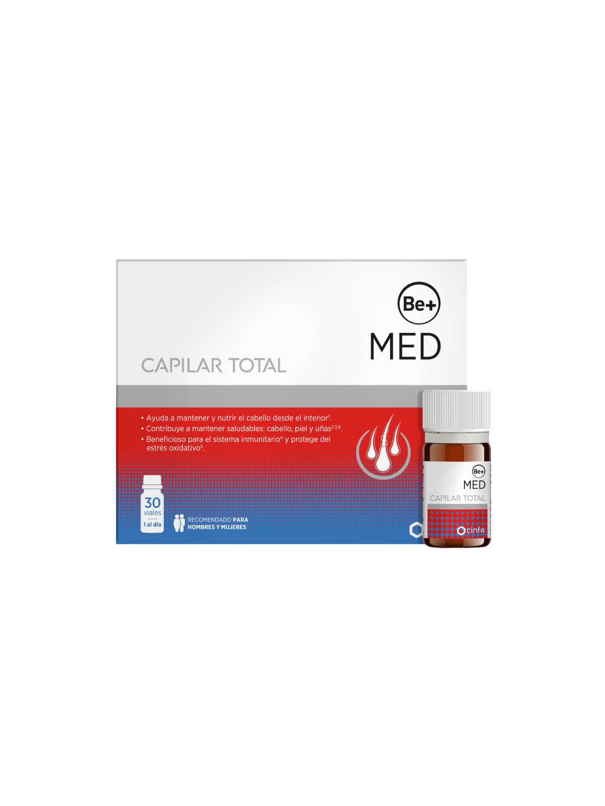 BE+ MED CAPILAR TOTAL 30 VIALES 10 ML