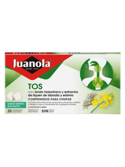 Juanola tos 20 comprimidos para chupar sabor menta eucalipto