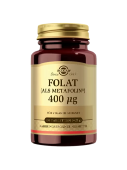 Solgar folato metafolin 400 microgramos 100 comprimidos