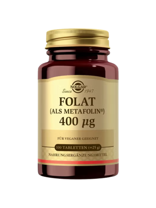 Solgar folato metafolin 400 microgramos 100 comprimidos
