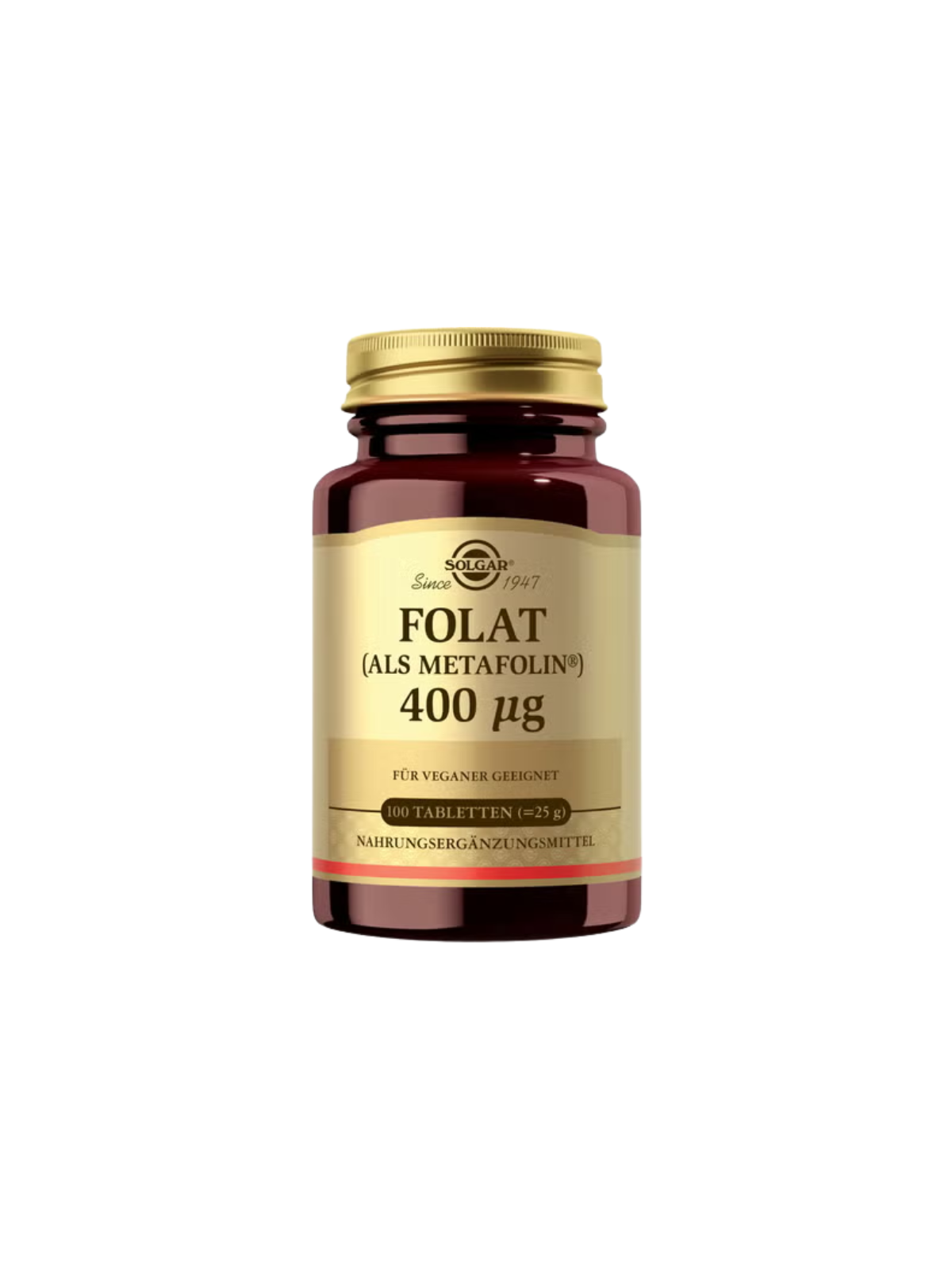 Solgar folato metafolin 400 microgramos 100 comprimidos