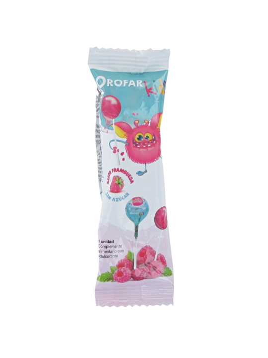 Orofar kids 1 piruleta sabor frambuesa