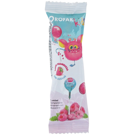 Orofar kids 1 piruleta sabor frambuesa