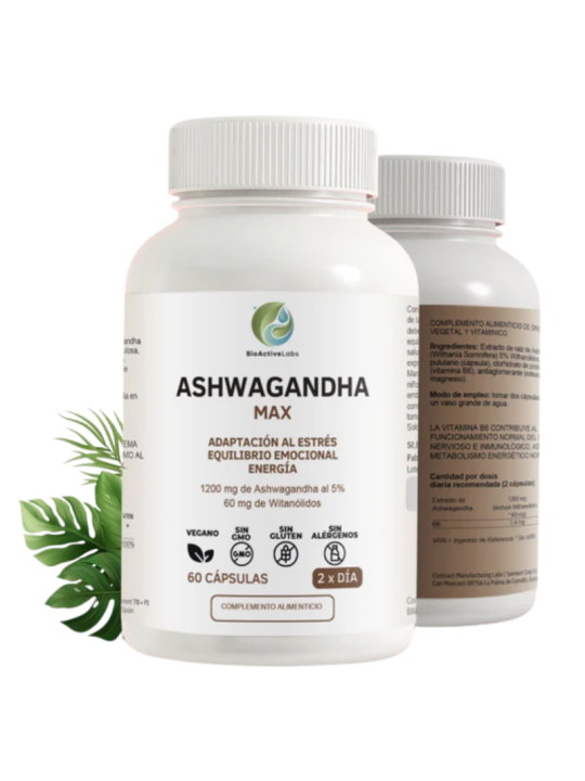 Bioactive labs  ashwagandha max 60 capsulas