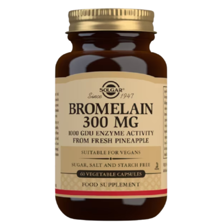 Solgar bromelina 300mg 60 capsulas vegetales