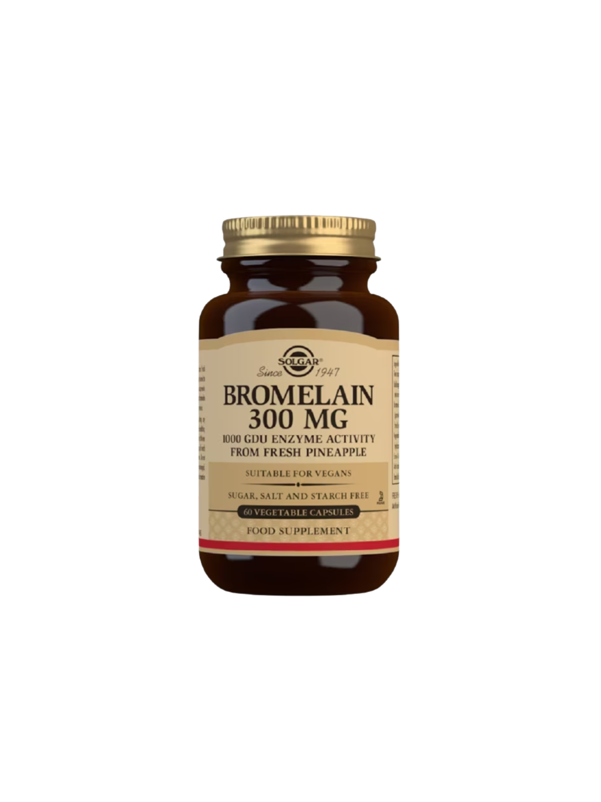 Solgar bromelina 300mg 60 capsulas vegetales