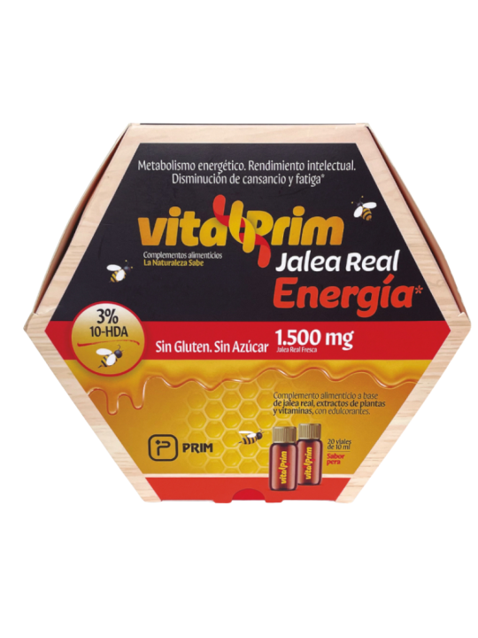 Vitalprim jalea real energia 20 viales 10ml sabor pera