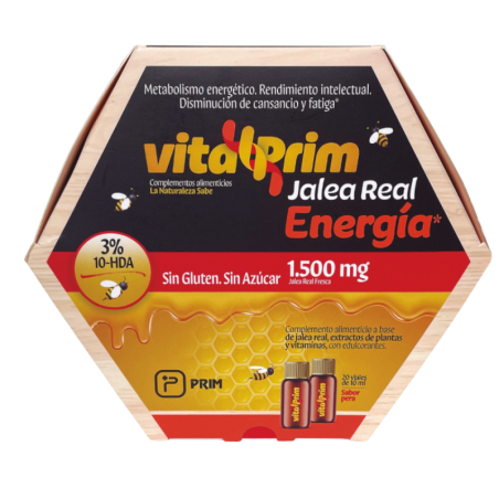 Vitalprim jalea real energia 20 viales 10ml sabor pera