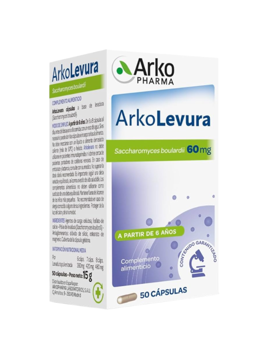 Arkolevura saccharomyces boulardii 50 capsulas