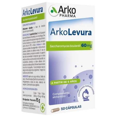 Arkolevura saccharomyces boulardii 50 capsulas