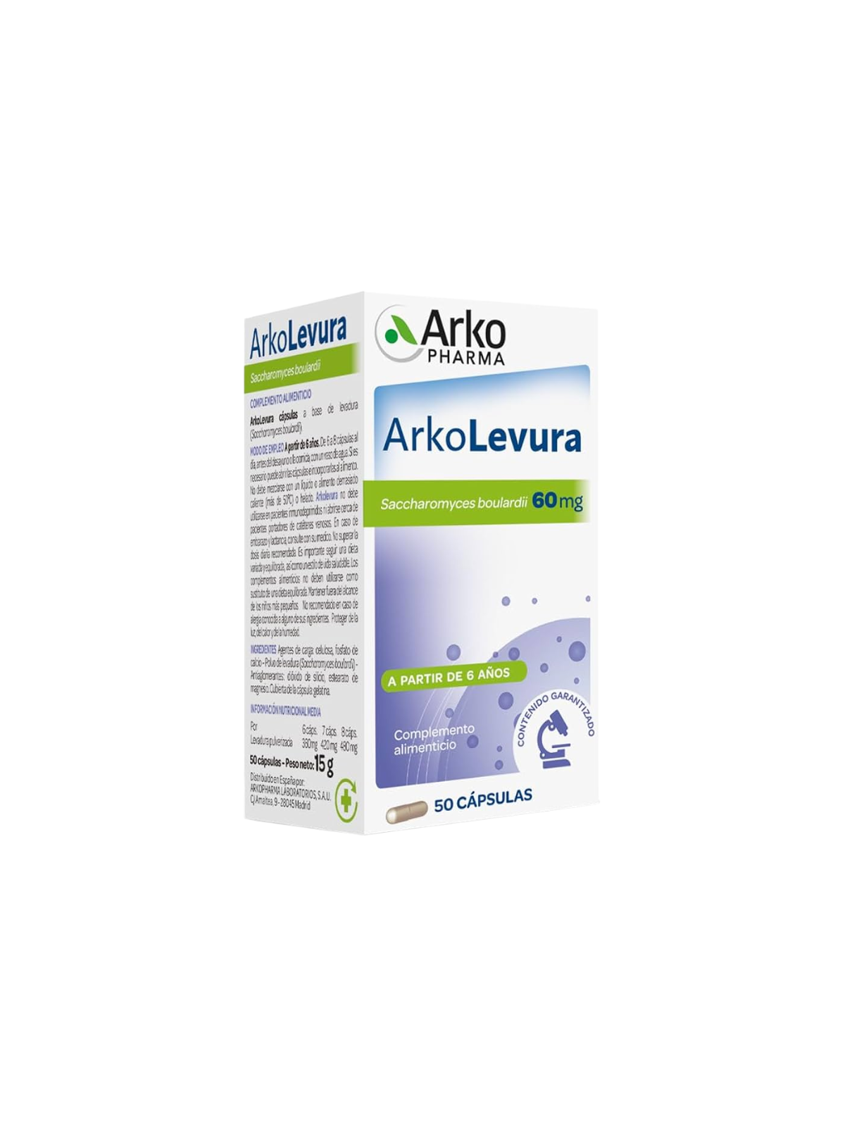 Arkolevura saccharomyces boulardii 50 capsulas