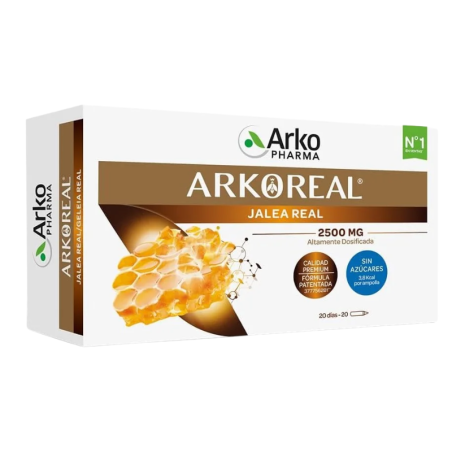 Arkoreal jalea real bio sin azucar 2500mg 20 ampollas monodosis