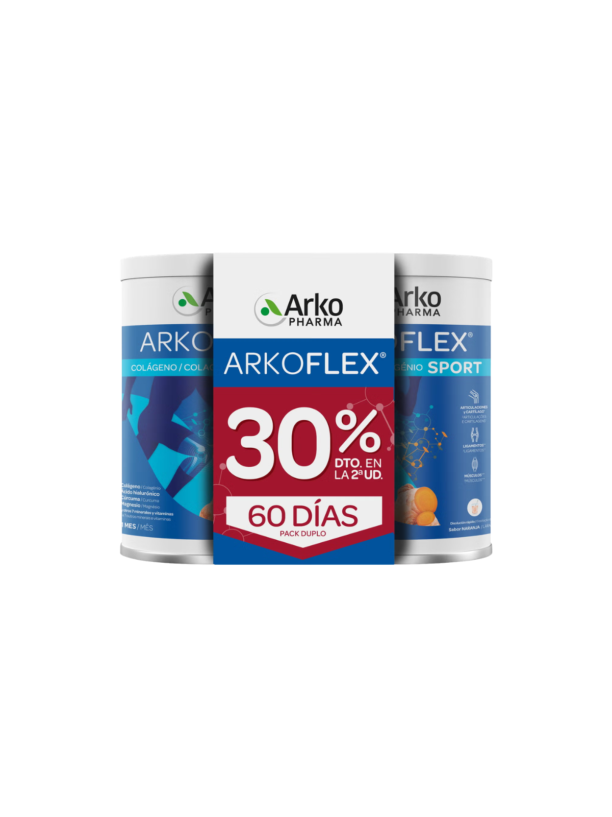 Arkoflex colageno sport 2 envases 390g pack