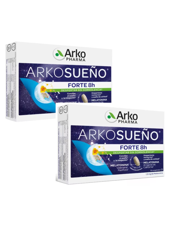 Arkorelax sueño forte 8h pack 2 unidades 30 comprimidos bica