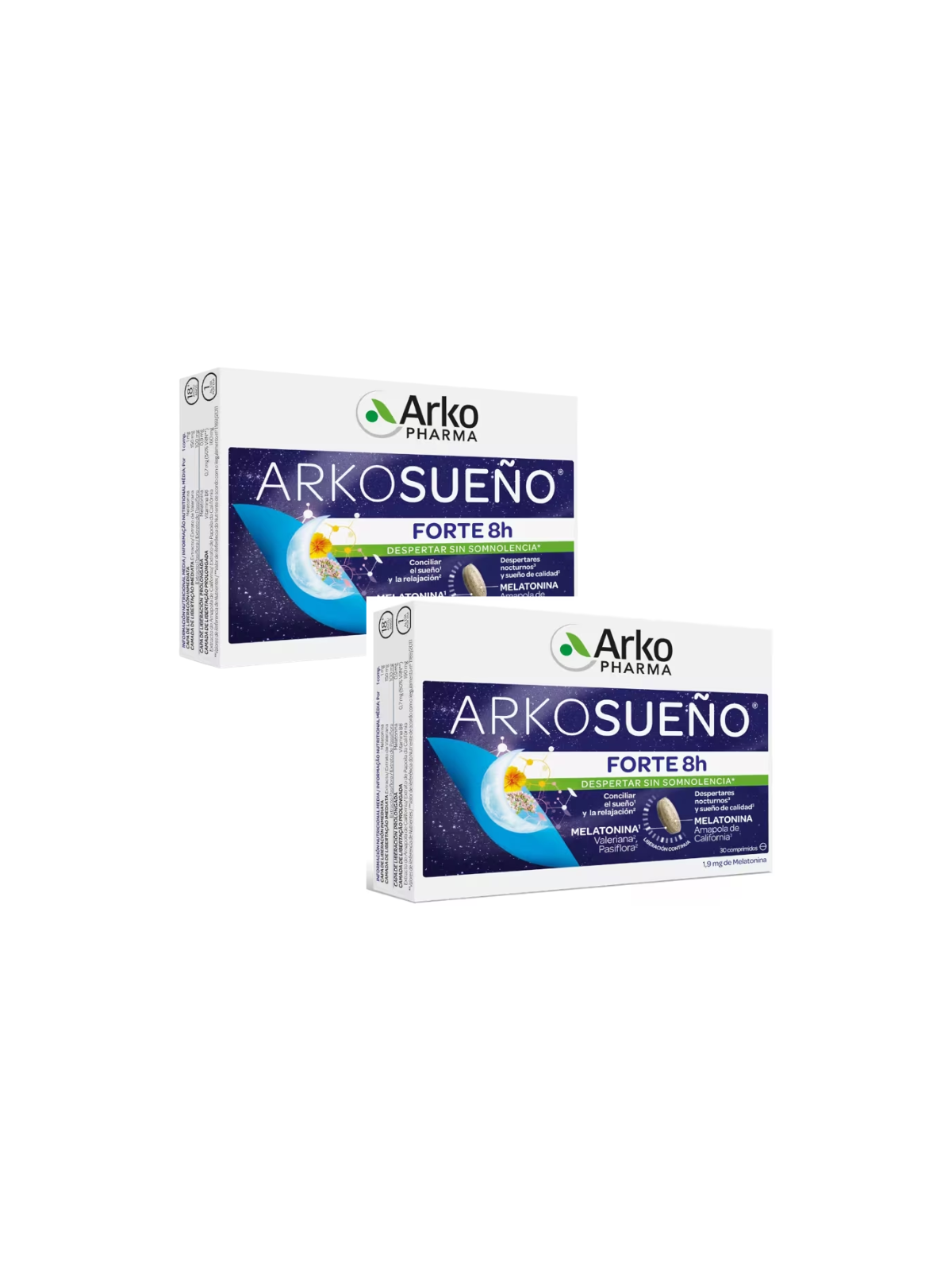 Arkorelax sueño forte 8h pack 2 unidades 30 comprimidos bica