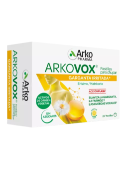 Arkovox sin azucar 24 pastillas miel y limon