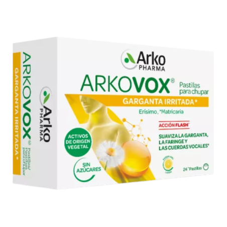 Arkovox sin azucar 24 pastillas miel y limon