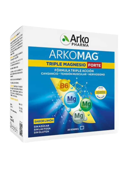 Arkomag triple magnesio forte 20 sobres sabor limón