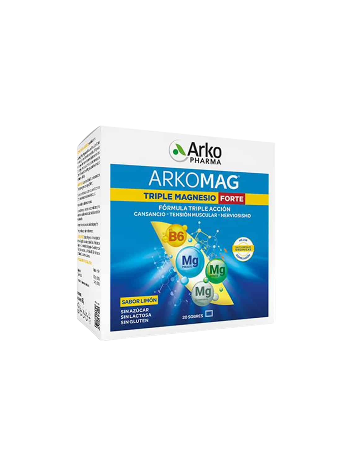 Arkomag triple magnesio forte 20 sobres sabor limón