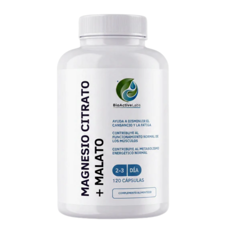 Bioactive Labs magnesio citrato + malato 120 capsulas