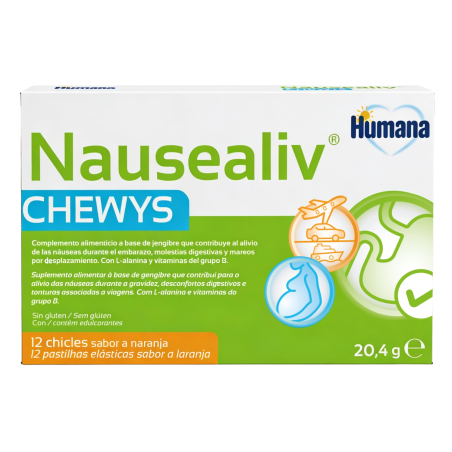 Nausealiv chewys 12 chicles naranja
