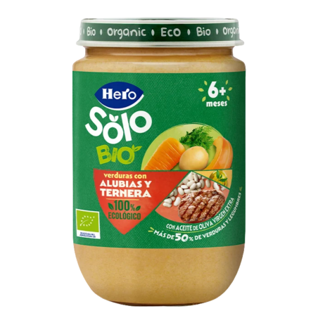 Hero Baby Solo Tarrito Eco alubias y Ternera 190g