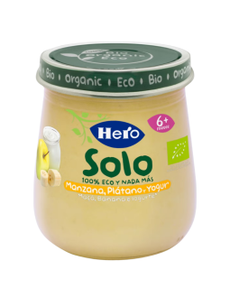 Hero Baby Solo Tarrito Eco Manzana Plátano y Yogur 120g