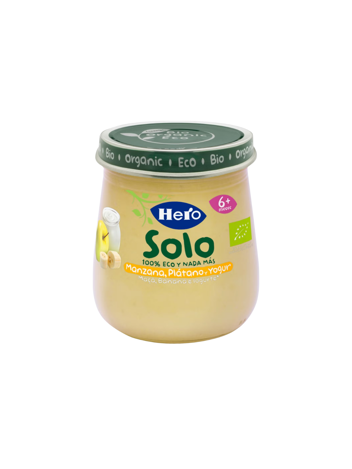 Hero Baby Solo Tarrito Eco Manzana Plátano y Yogur 120g