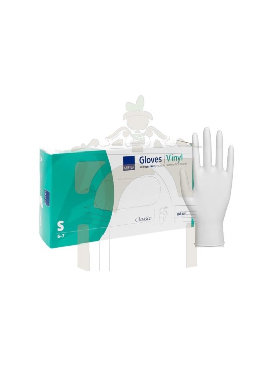 Abena guantes vinilo blanco talla s