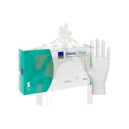 Abena guantes vinilo blanco talla s