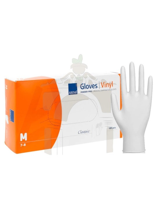 Abena guantes vinilo blanco talla m