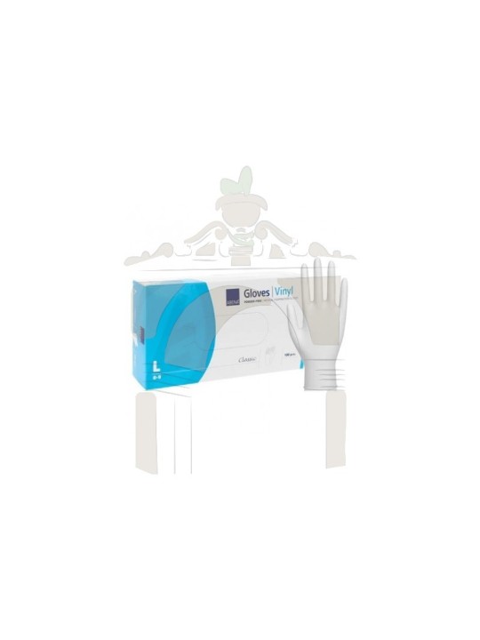 Abena guantes vinilo blanco talla L