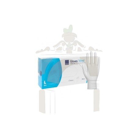 Abena guantes vinilo blanco talla L