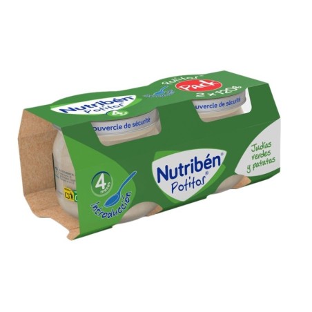 Nutriben potito inicio a las  verduras judias verdes patatas 2 envases120 G