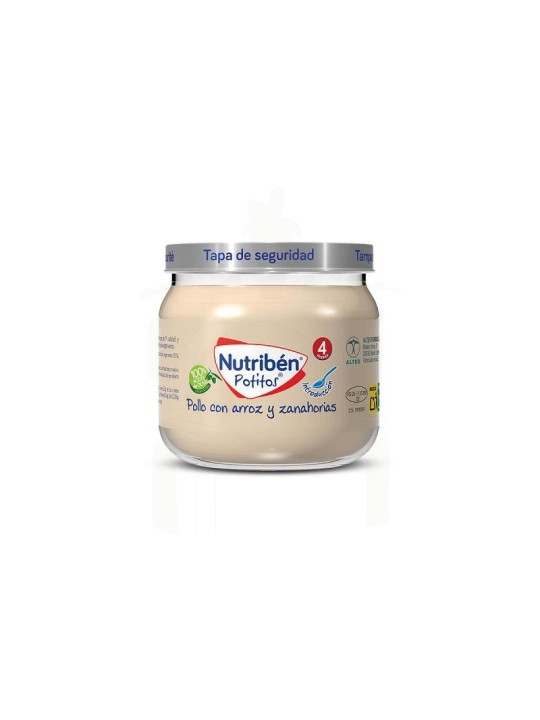 nutriben potito inicio a la carne pollo con arroz y zanahorias 1 envase 120 g